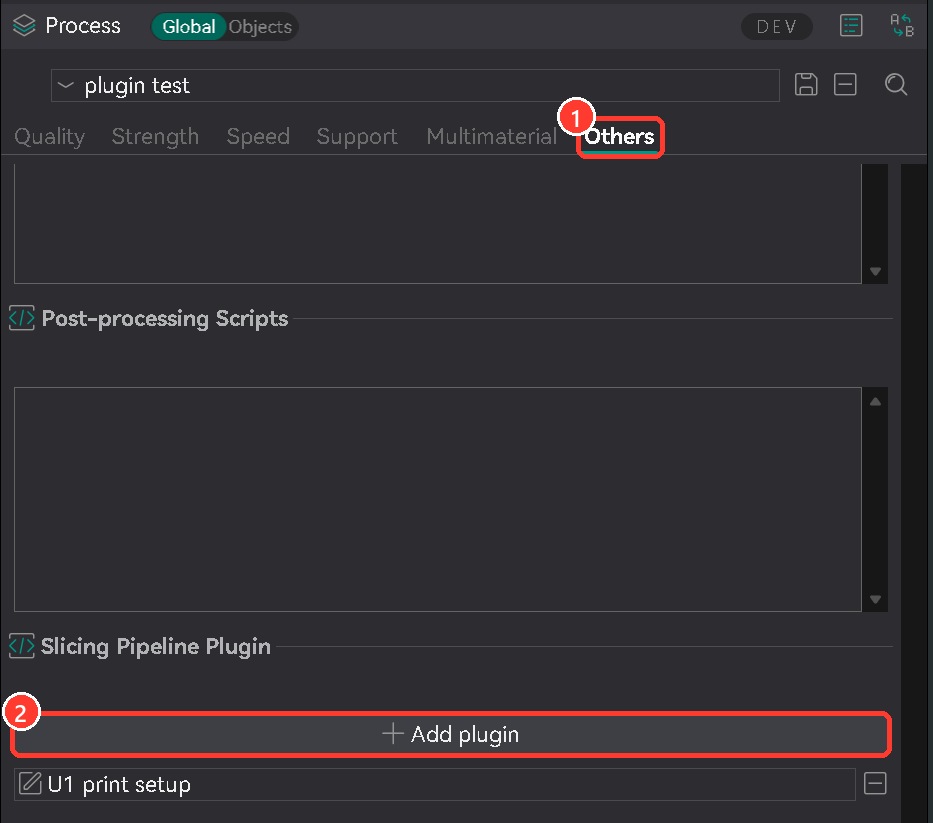 Others tab, then Add plugin